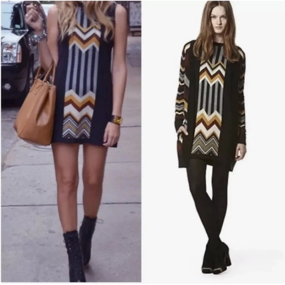 Missoni for Target Black Dress with Gold and Silver Chevron - Picture 3 of 9